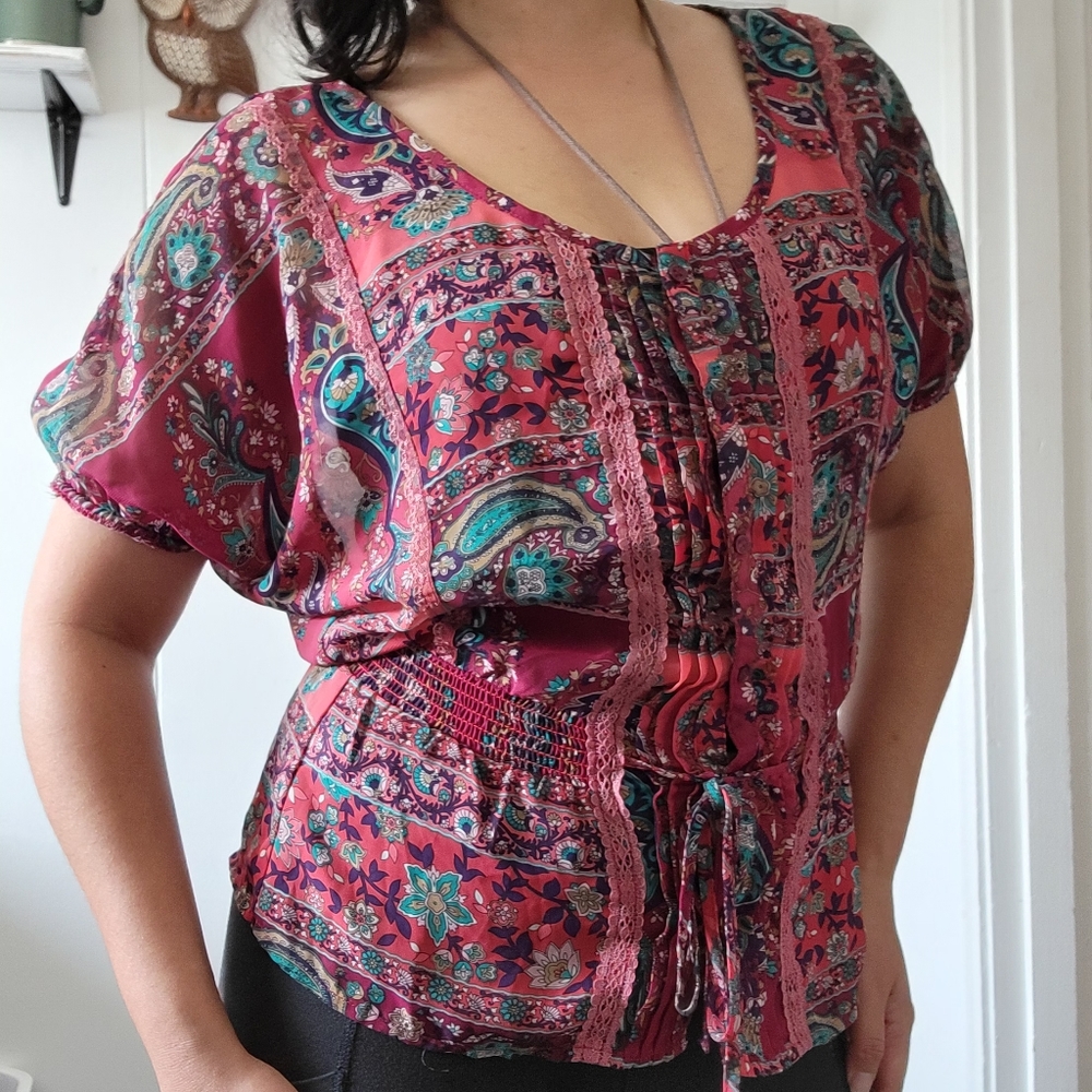Full Tilt: Floral & Paisley Blouse
